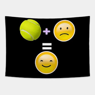 Tennis plus sad equals happy Tapestry