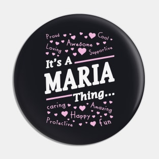 Proud Awesome Cool Loving Supportive Maria Thing Amazing Happy Fun Protective Caring Wife Pin