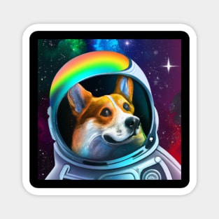 Astronaut Corgi Magnet