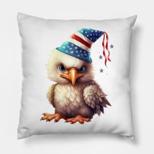 4th of July Baby Bald Eagle #5 Pillow