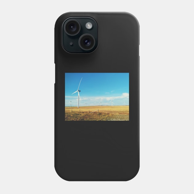 Wind turbine, Pincher Creek, Alberta, Canada. Phone Case by Nalidsa