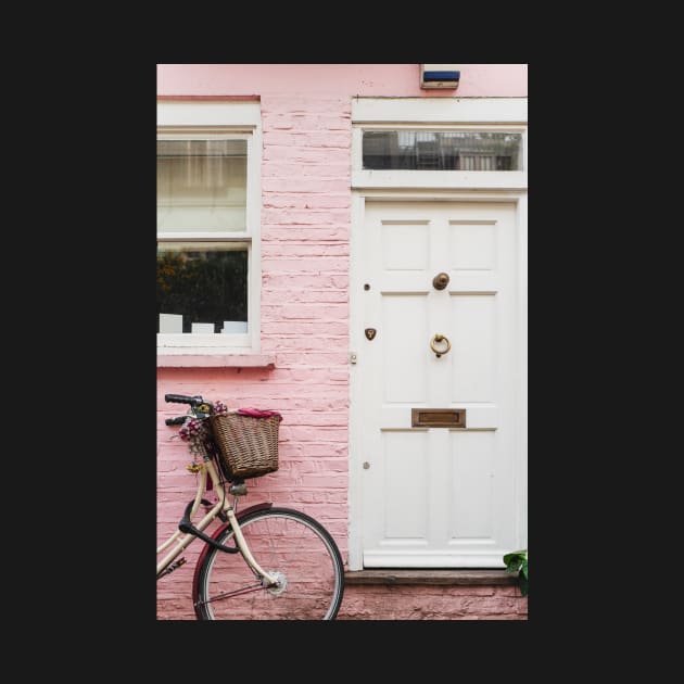 Bicycle against a pink wall by mooonthemoon