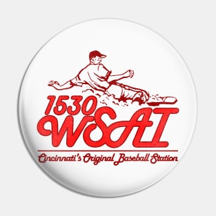 Defunct WSAI 1530 Cincinnati Baseball Radio Station Pin