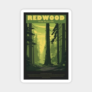 Redwoods National Park Vintage Travel Poster Magnet