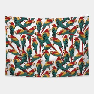 seamless pattern of scarlet macaw birds. Tapestry