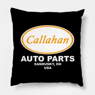 Callahan Auto Parts (Orange) Pillow