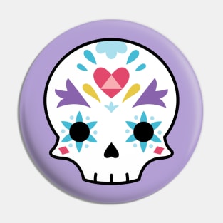 Sugar skull heart Pin