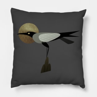 art deco crow Pillow