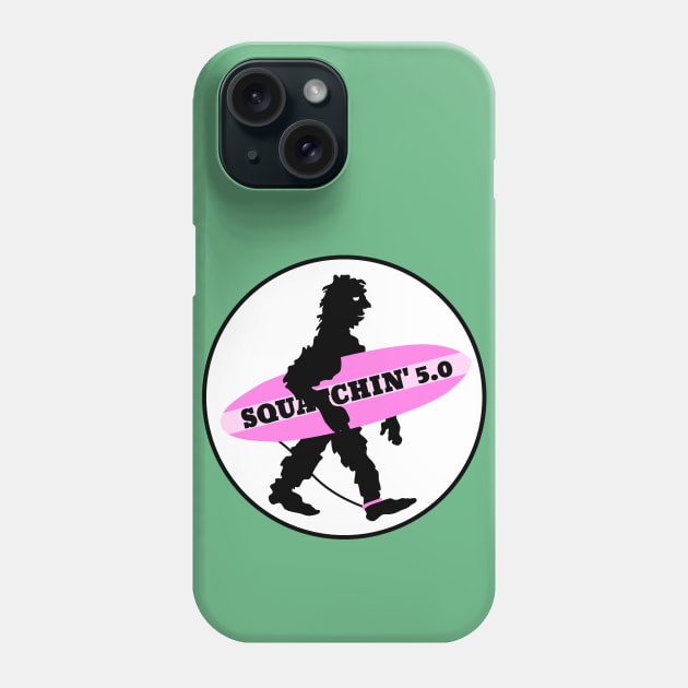 Sasquatch Squatchin' Surfing Bigfoot Phone Case by mailboxdisco