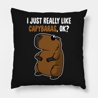 I Just Really Like Capybaras OK ? Cute Toddlers Kids product Pillow