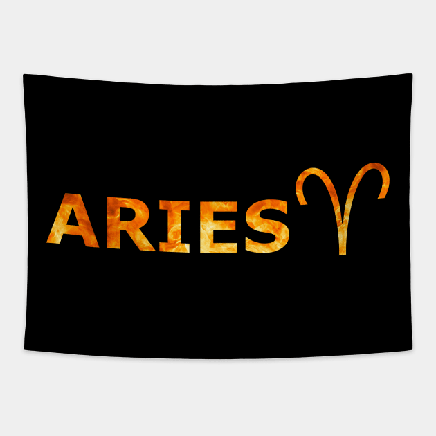 ARIES (fire) Tapestry by Zodiac Lover