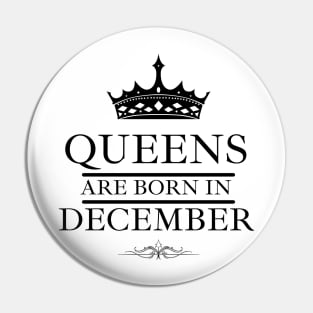 December Birthday Women Queens Are Born In December Crown Pin