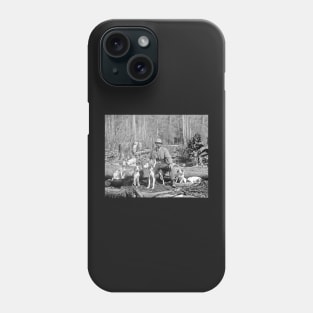 Hunter with his Hounds, 1897. Vintage Photo Phone Case