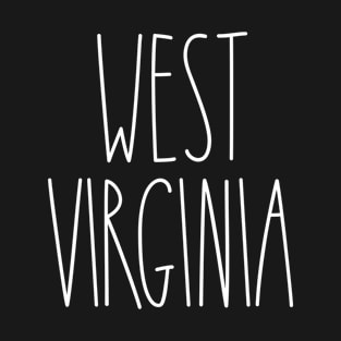 West Virginia Cute Minimalist Long Letters T-Shirt