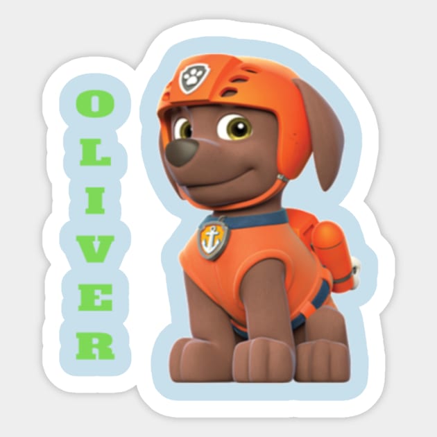 Children's stickers zuma the paw patrol