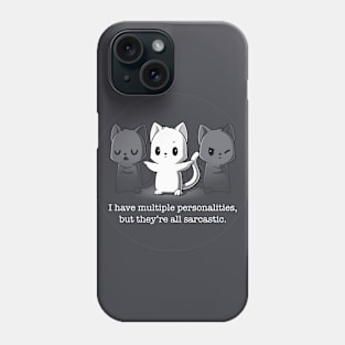 Cute Funny Cat Kitten Sarcastic Humor Quote animal Lover Artwork Phone Case