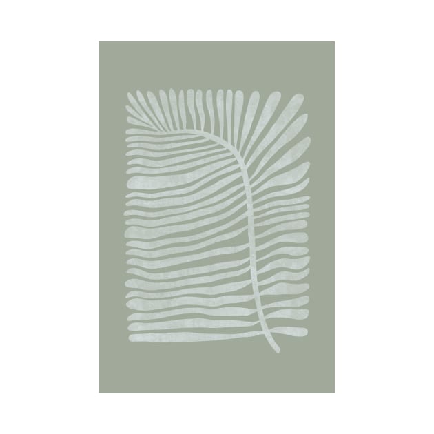 Sage green fern leaf by VectoryBelle