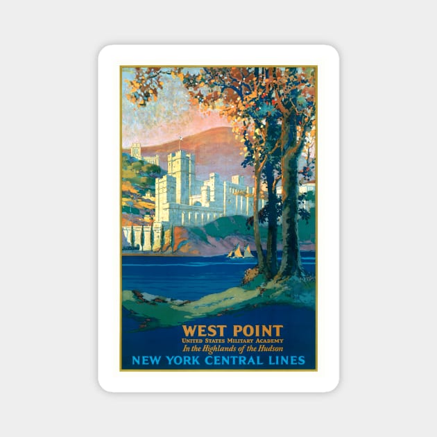 West Point Military Academy USA Vintage Poster 1920s Magnet by vintagetreasure