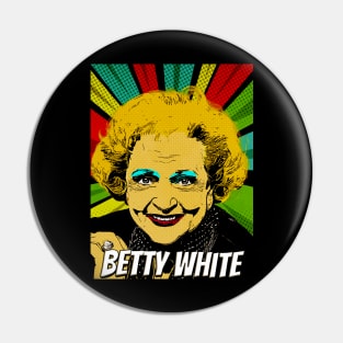 Betty White Pop Art Design // Fan Art Pin