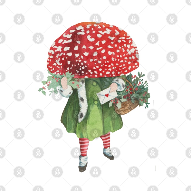 Mushroom girl in green by sinonthebeach