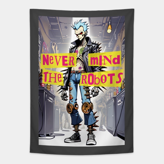 Punk Robot IX Tapestry by chilangopride