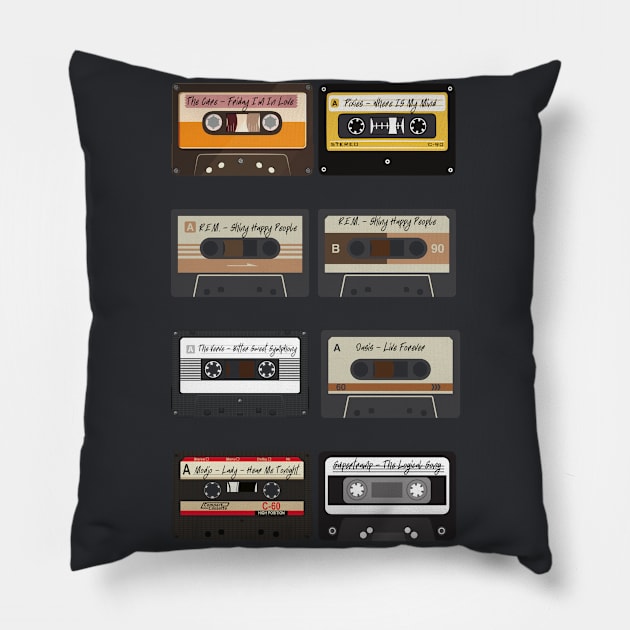 Cassette Tape With Greatest Songs - Music Lover Gift - Music Gift - Music Teacher Gift - Musician Gift Best - Cassette Tape Retro Music Gift Pillow by waltzart