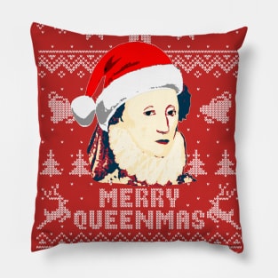 Quuen Elizabteth Merry Quuenmas Pillow