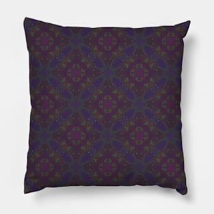 Dark Purple and Dark Green Circular Pattern - WelshDesignsTP003 Pillow