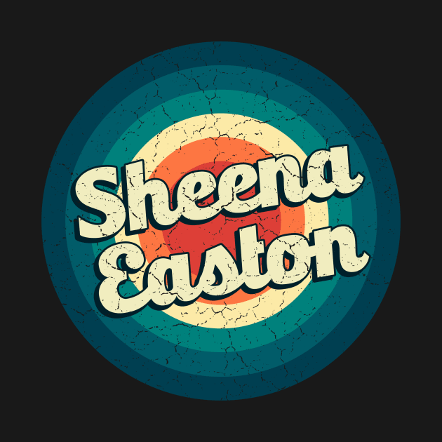 Graphic Sheena Name Retro Vintage Circle by Mysterious Astral City