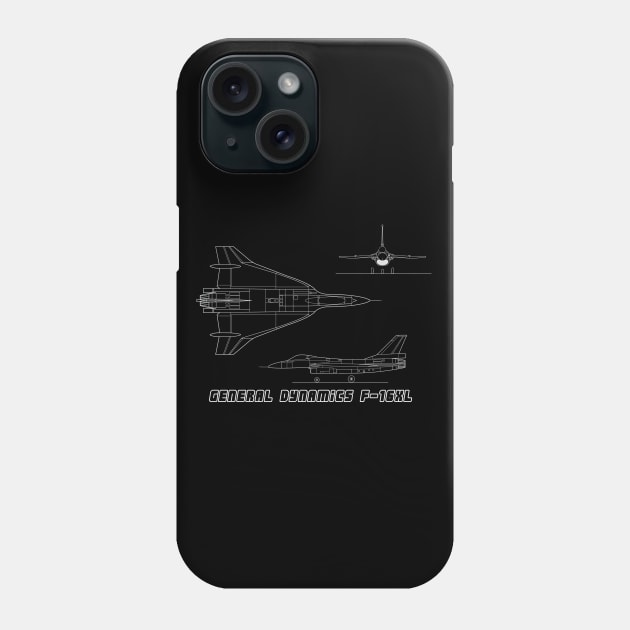 General Dynamics F-16XL (white) Phone Case by Big Term Designs