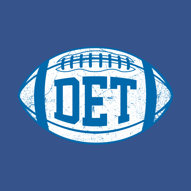 DET Retro Football - Blue by KFig21