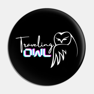 Traveling Owl - Retro Pin