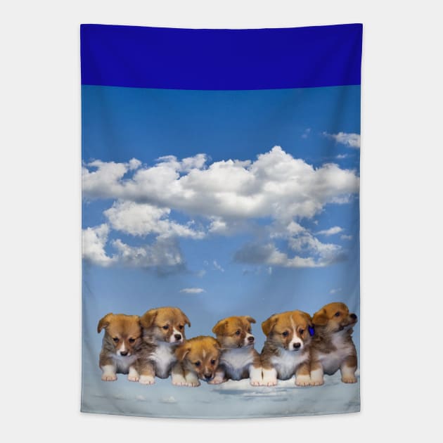 puppies Tapestry by KA&KO