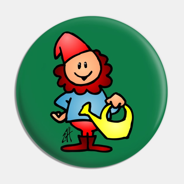 Garden gnome Pin by Cardvibes