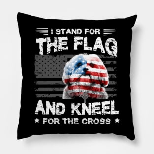 Shih Tzu Dog Stand For The Flag Kneel For Fallen Pillow