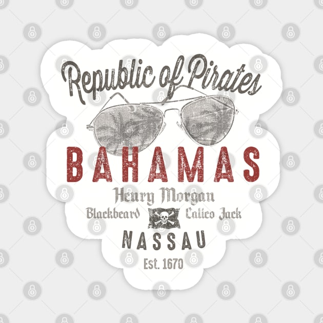Nassau Bahamas Pirate Vintage Magnet