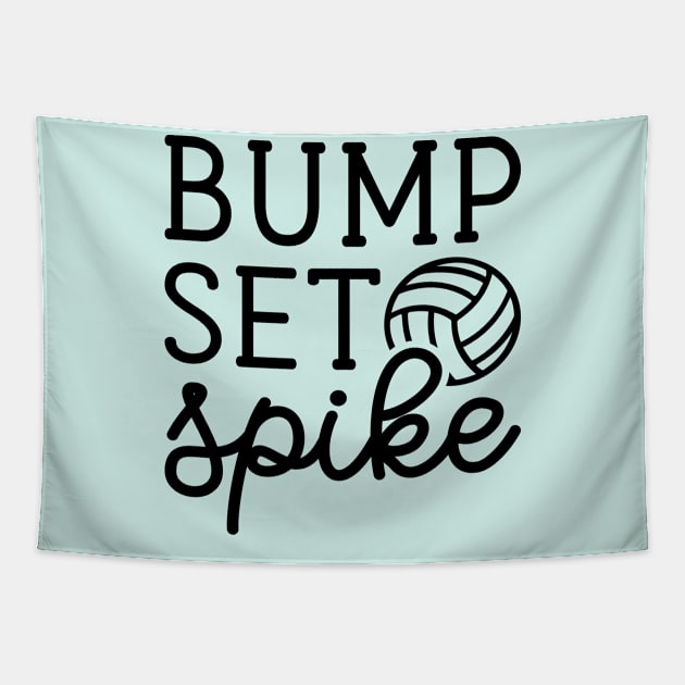 Bump Set Spike Volleyball Girls Boys Cute Funny Tapestry by GlimmerDesigns