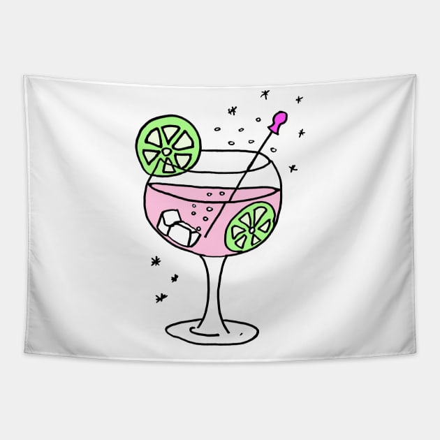 Pink Gin Tapestry by Michelle Le Grand