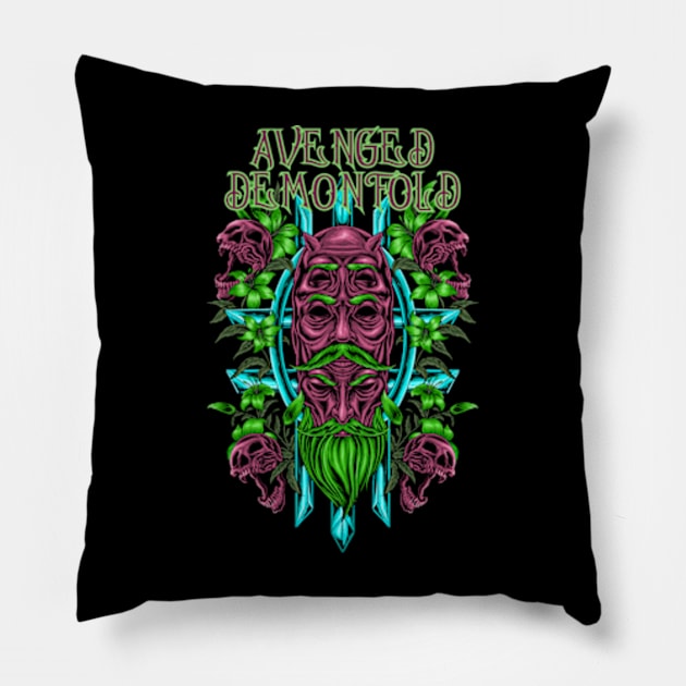 AVENGED DEMON FOLD Pillow by TOSSS LAB ILLUSTRATION