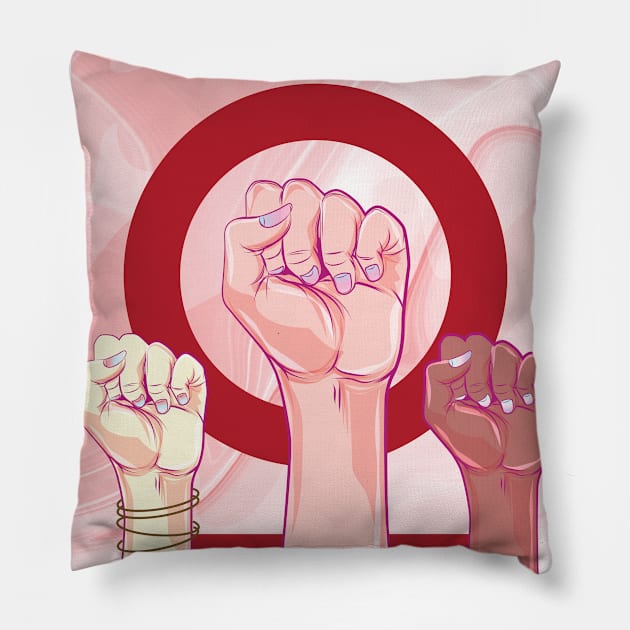 Feminism Feminist T-Shirt Female Power Pillow by avshirtnation