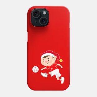 Switzerland football Christmas elf. Football World Cup soccer T-Shirt Phone Case