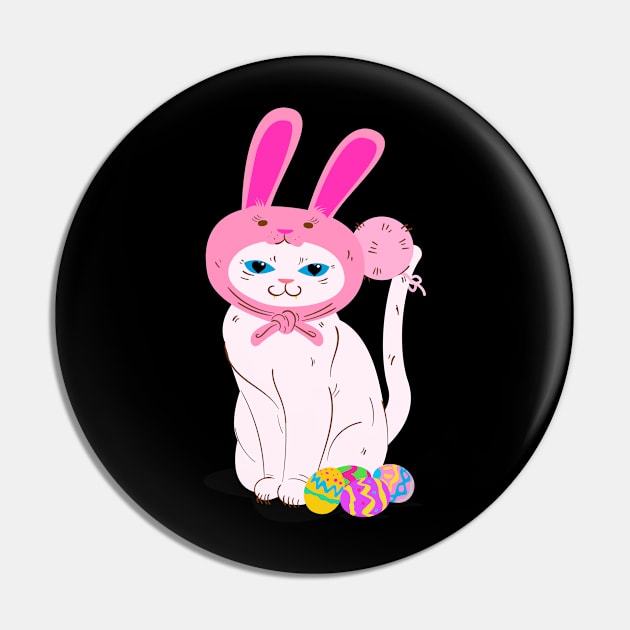 funny cat Easter bunny Pin by American VIP