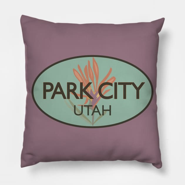 Park City Oval Desert Paintbrush Pillow by MountainFlower