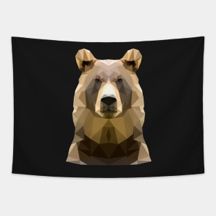 Low Polygon Grizzly Bear Tapestry