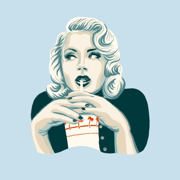 Vintage fast food girl - Vintage - T-Shirt