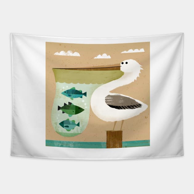 Pelican Aquarium Tapestry by Gareth Lucas