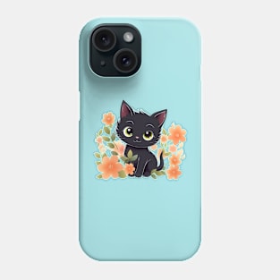 Black Kitty Love Phone Case