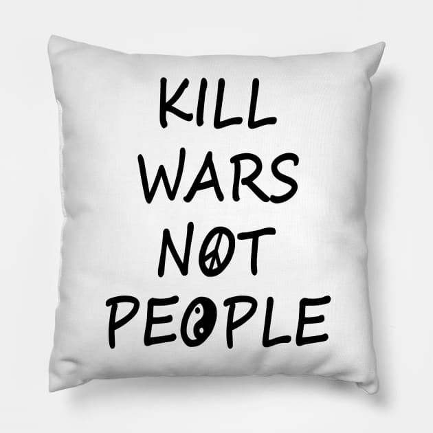 KILL WARS B/W Pillow by SiSuSiSu