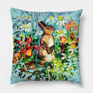 Cottontail (splash version) Pillow