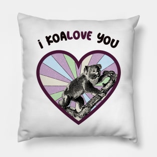 I koalove you - a retro vintage design Pillow